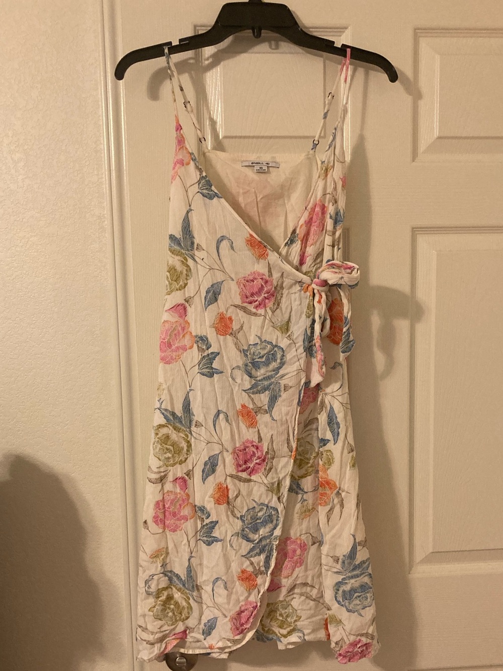 O'Neill White Floral Wrap Mini Dress